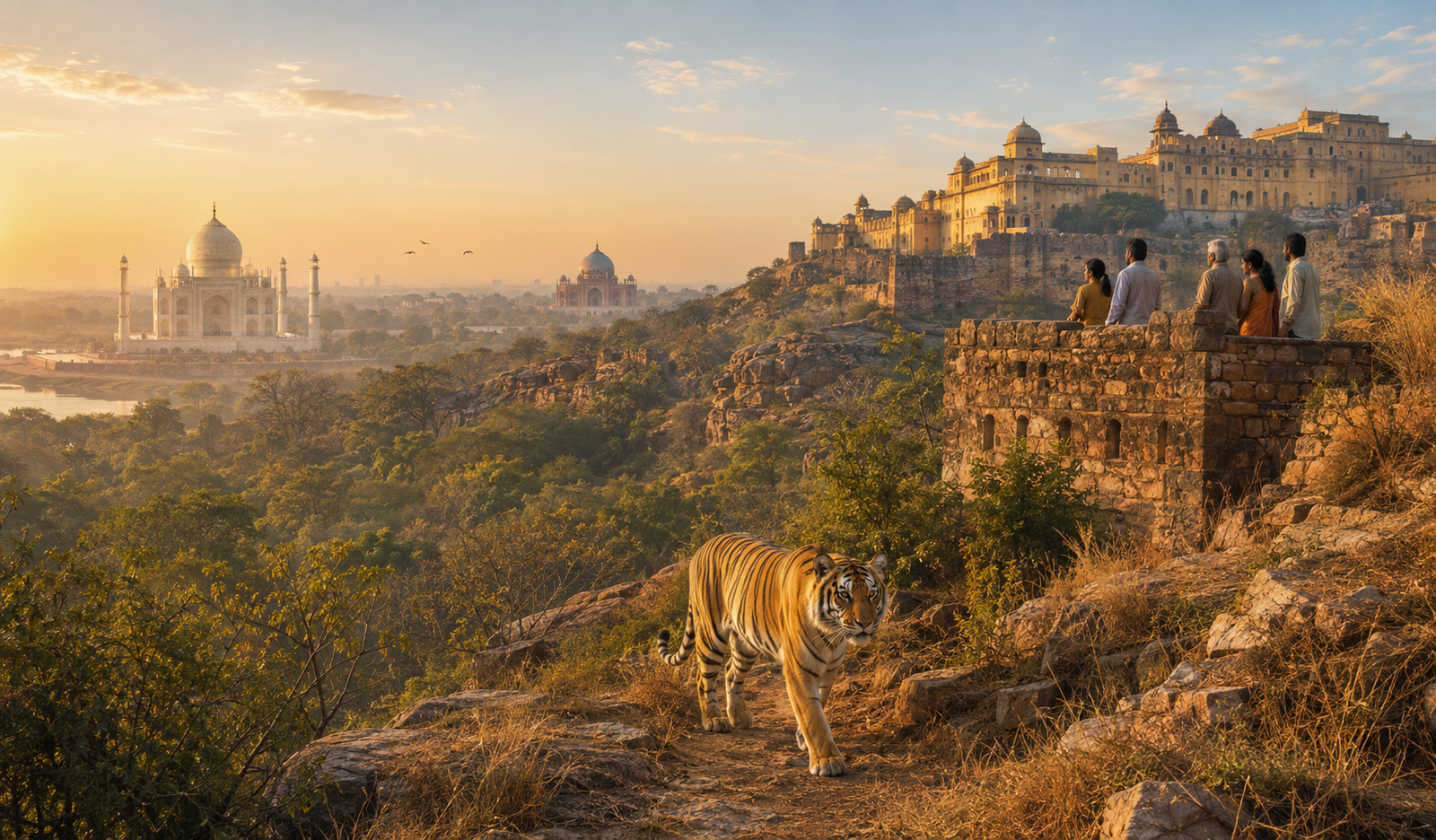 Ranthambore wildlife extension with Golden Triangle heritage